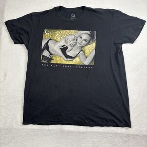 tmls Too Many Loose Strings Black Graphic SS Shirt Men's 2XL Distressed